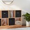 Pack of 6 Fabric Storage Cubes Organizer with Handles - 10.5"x10.5"x11" (Black)
